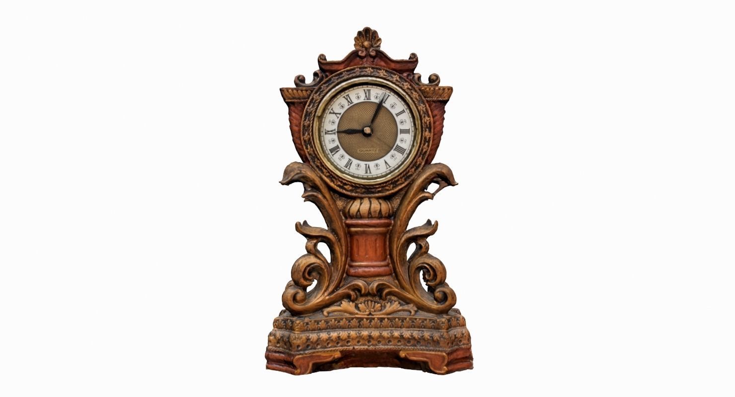 ANTIQUE CLOCK Low-poly 3D model_1