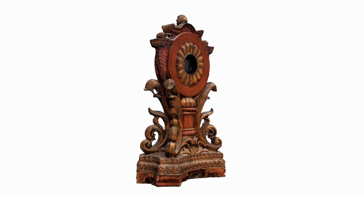 ANTIQUE CLOCK Low-poly 3D model_3