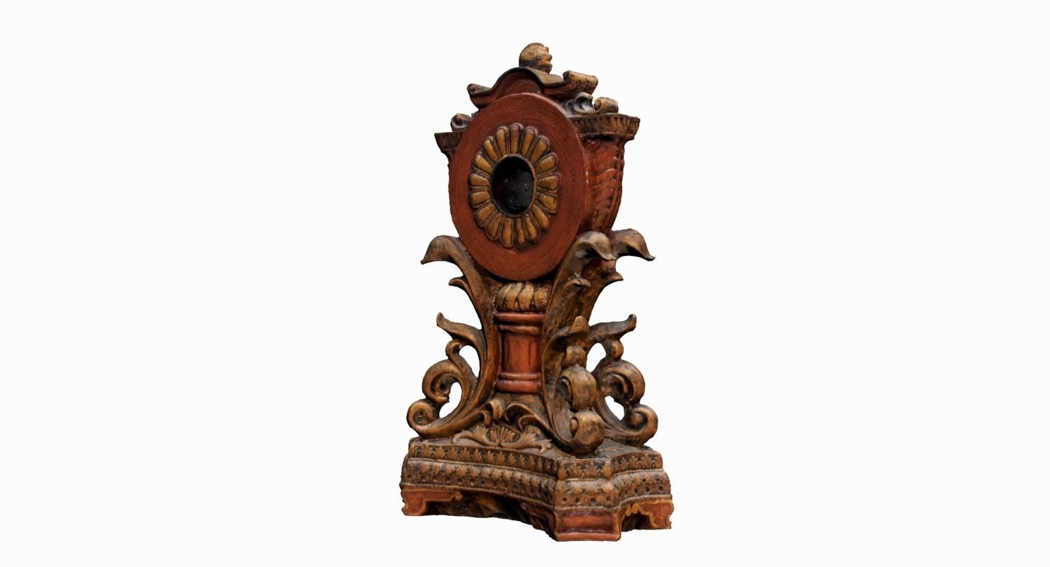 ANTIQUE CLOCK Low-poly 3D model_4