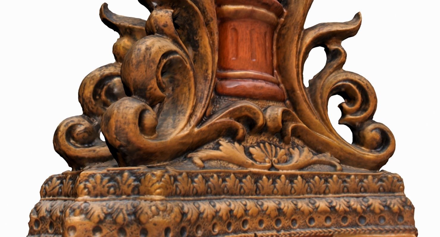 ANTIQUE CLOCK Low-poly 3D model_6