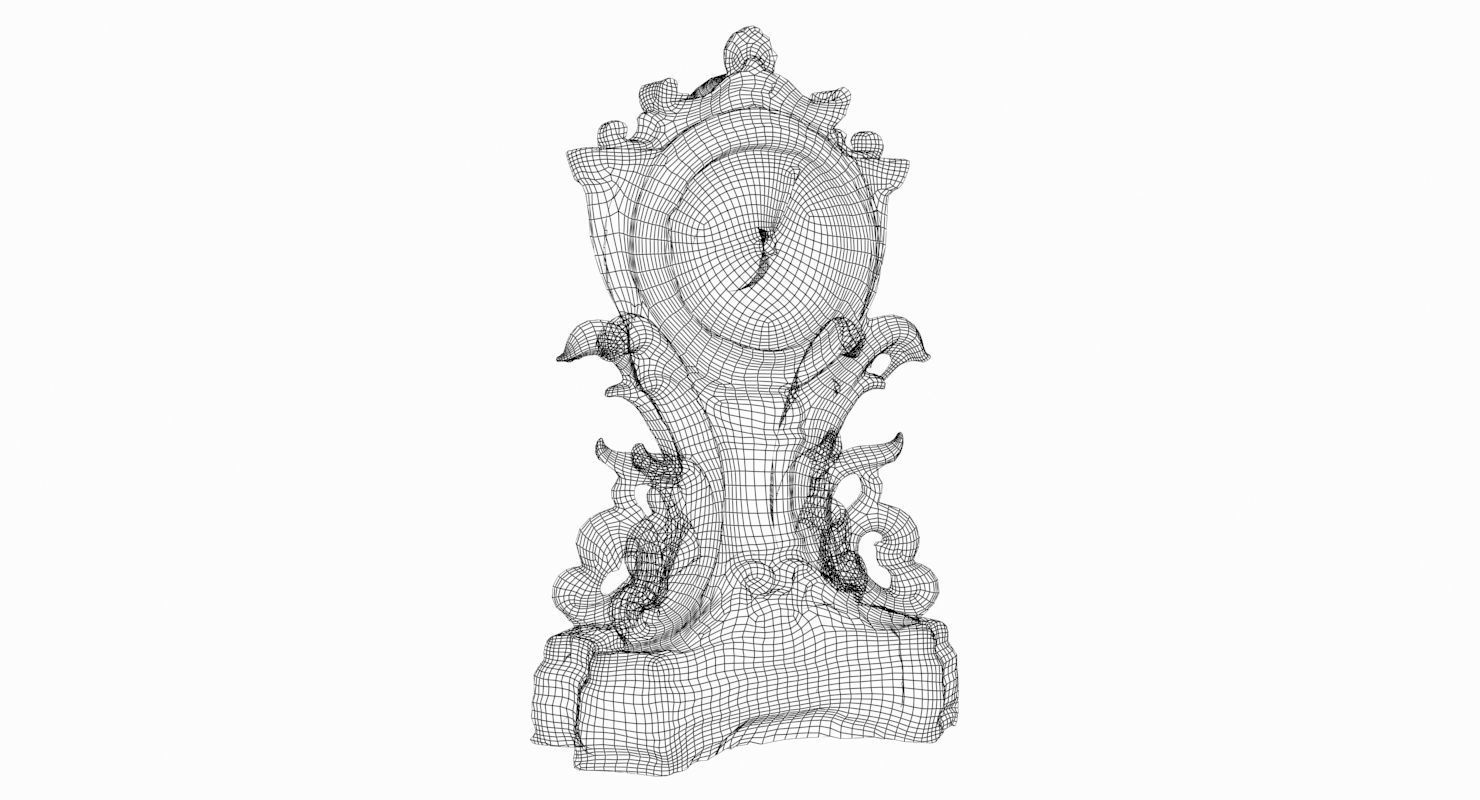 ANTIQUE CLOCK Low-poly 3D model_10