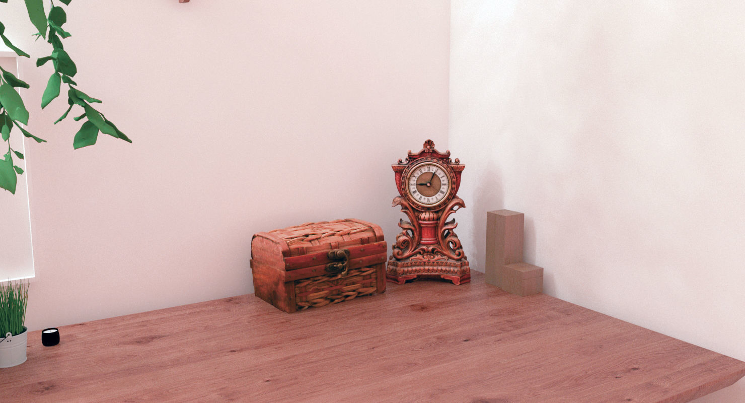 ANTIQUE CLOCK Low-poly 3D model_9