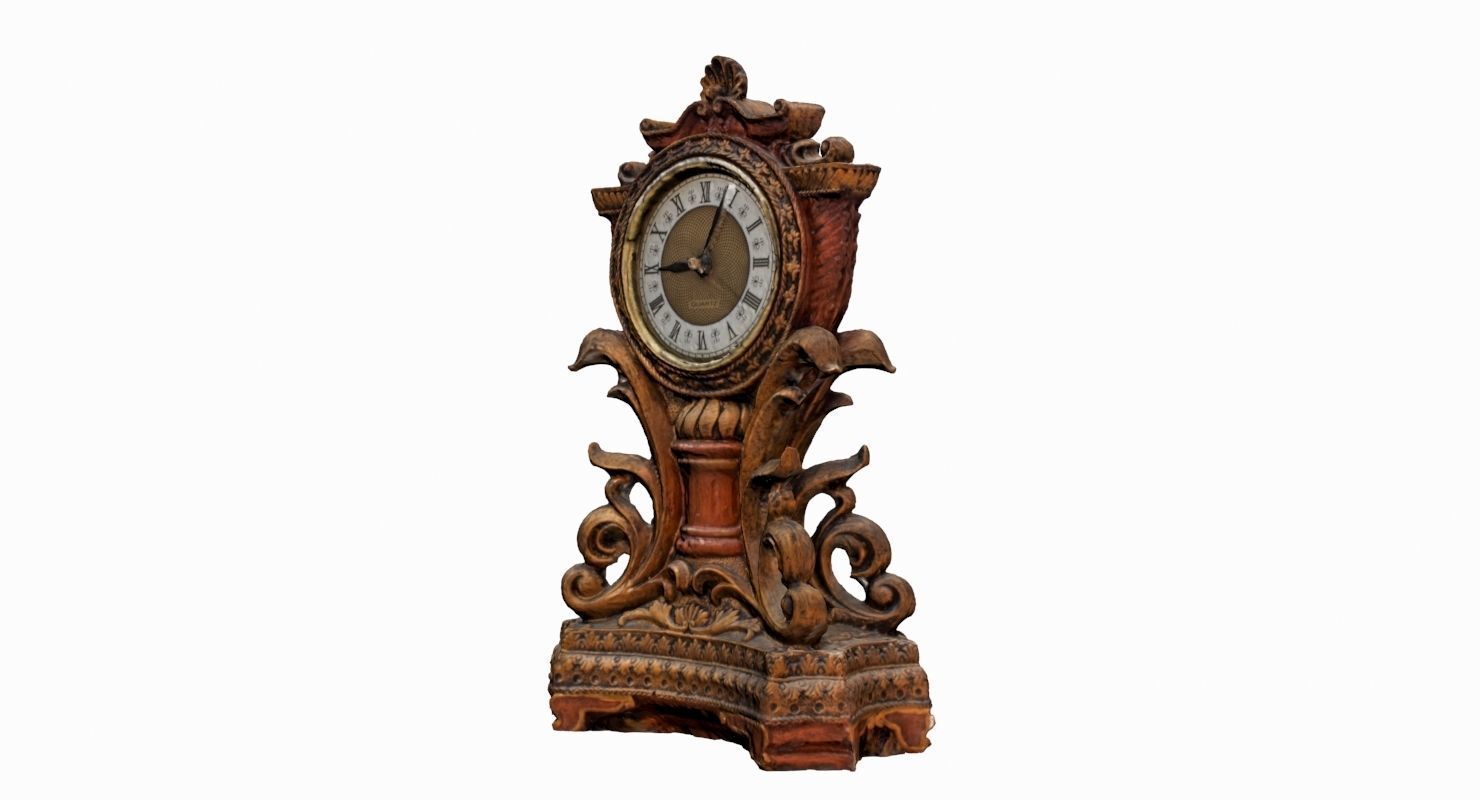 ANTIQUE CLOCK Low-poly 3D model_2