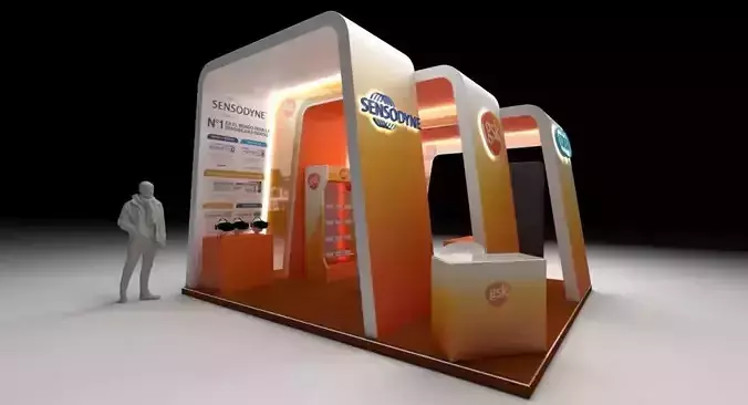 Stand for event 3x3m 3D model