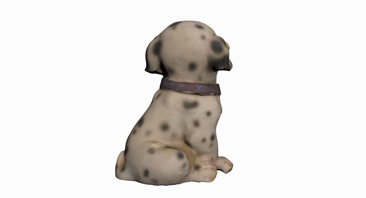 Dog Statue Low-poly 3D model_5