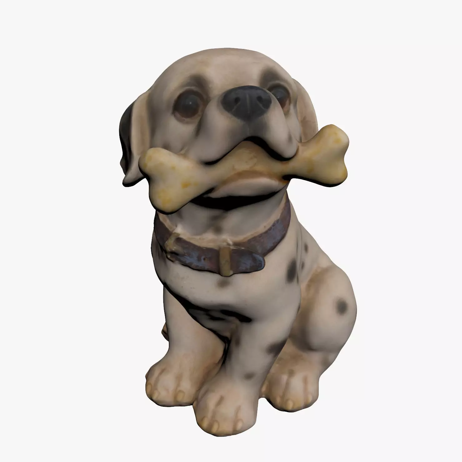 Dog Statue Low-poly 3D model_0