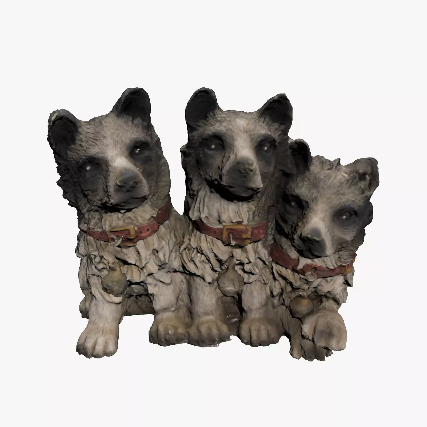 Dog Statue Low-poly 3D model_0
