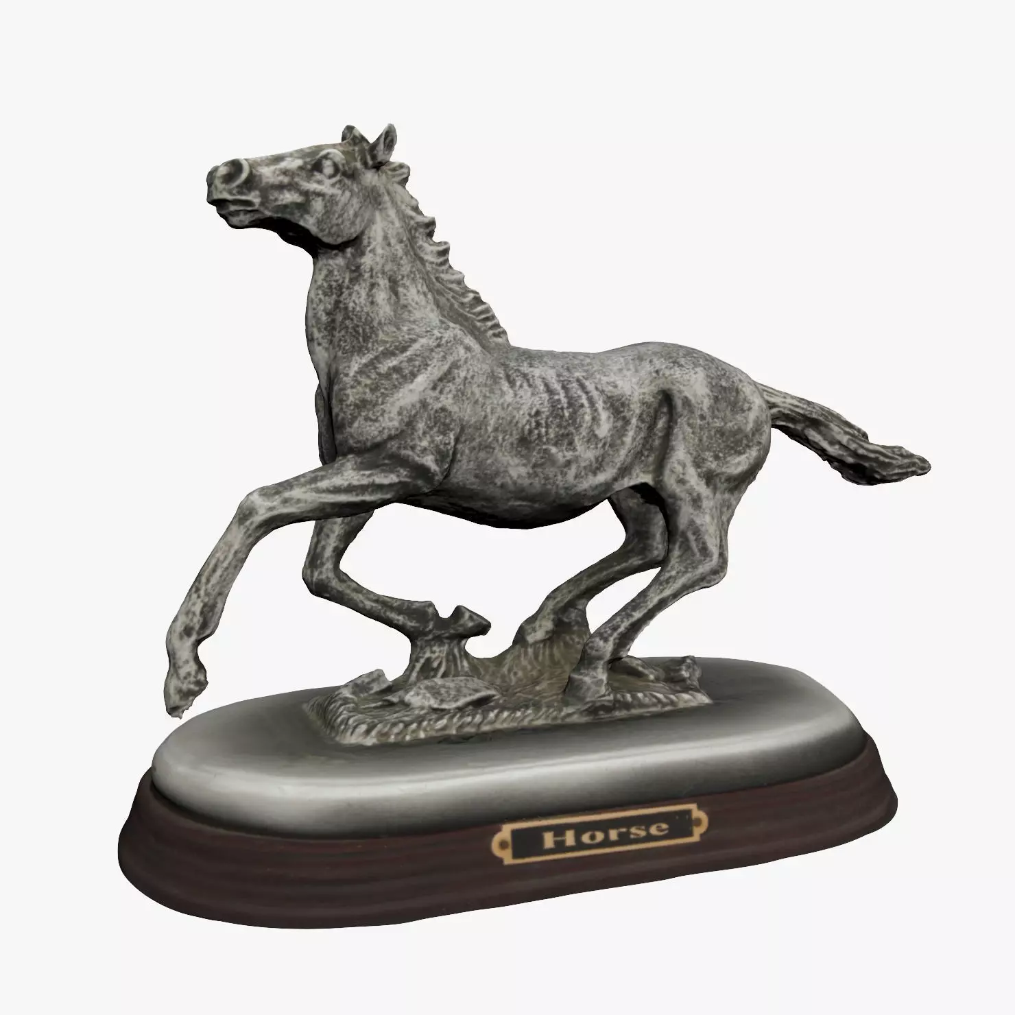 Horse Statue Low-poly 3D model_0