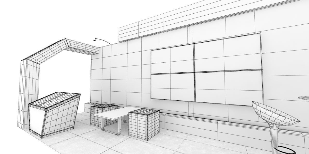 6x2m stand with led screens 3D model_6