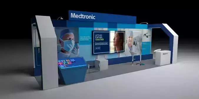 6x2m stand with led screens