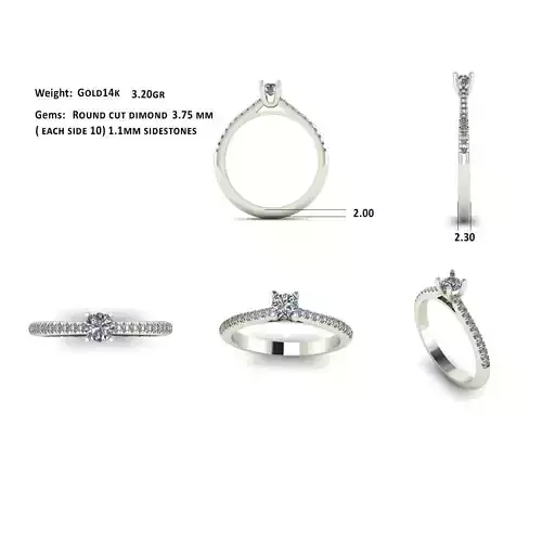 solitaire jewelry ring 