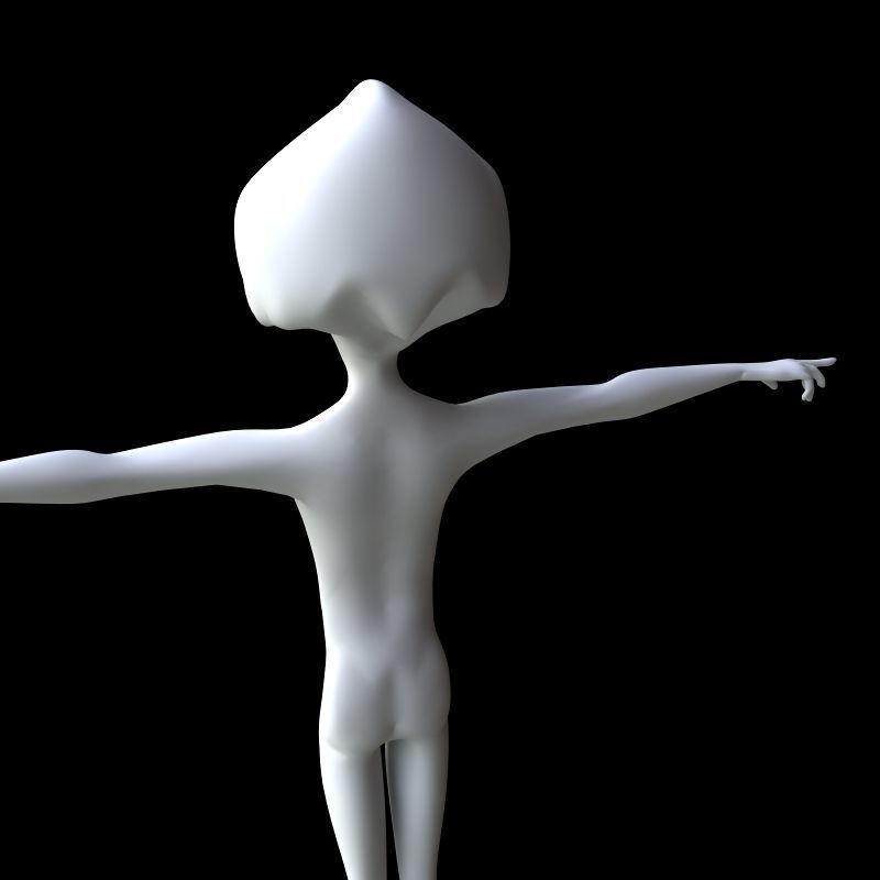 Alien humanoid 3D model_4
