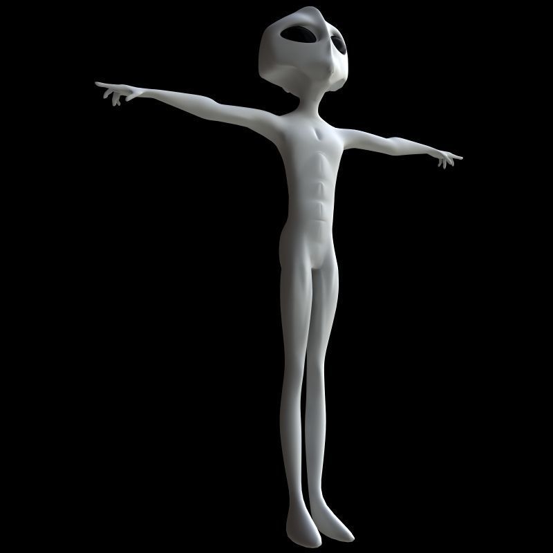 Alien humanoid 3D model_2