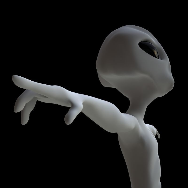 Alien humanoid 3D model_1