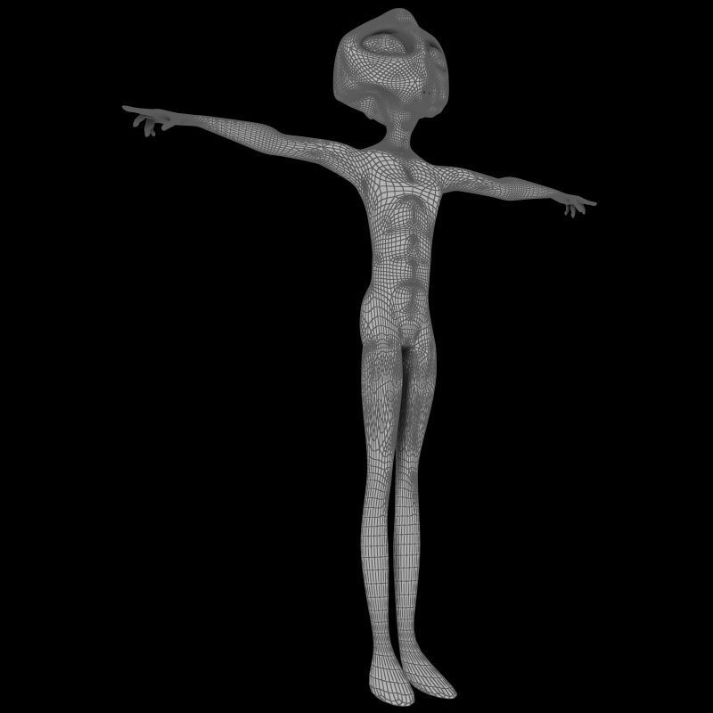 Alien humanoid 3D model_6