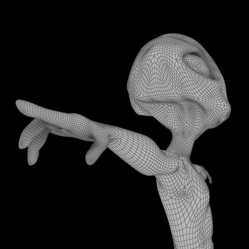 Alien humanoid 3D model_9