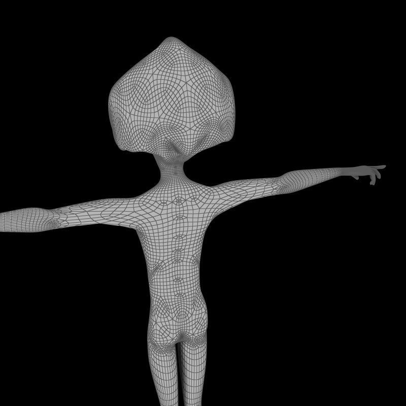 Alien humanoid 3D model_5