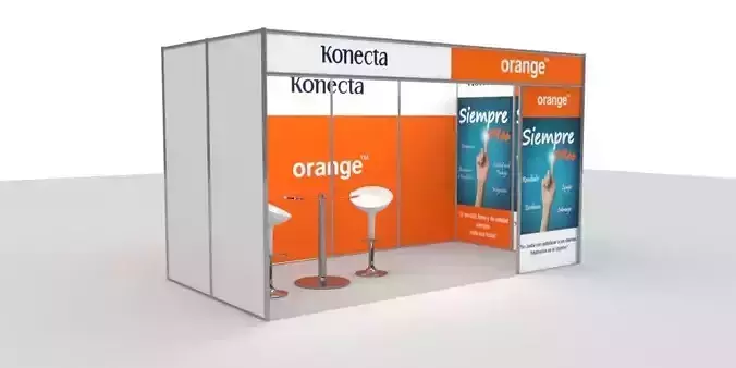 Stand with octagonal system 3D model