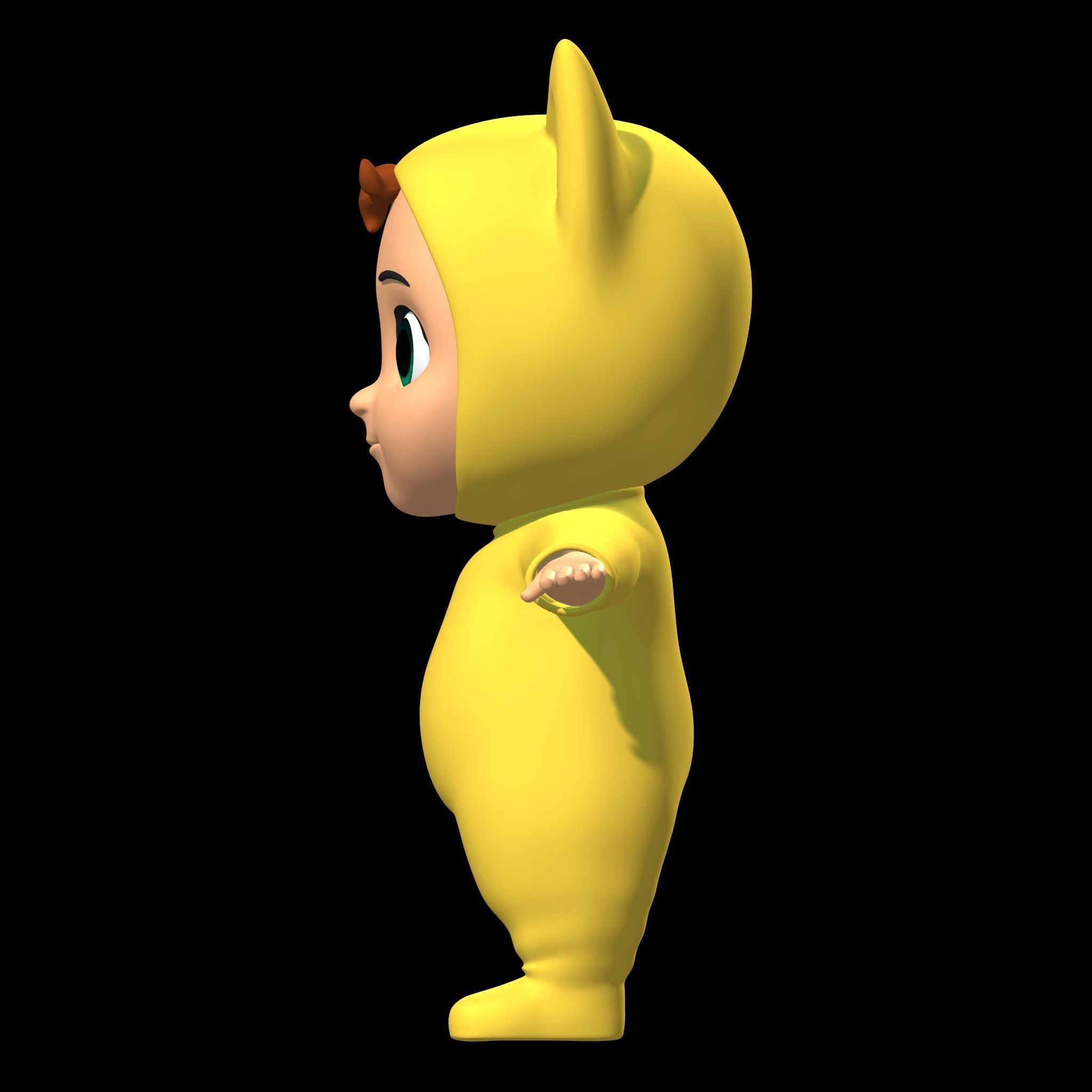 Cartoon Baby Low-poly 3D model_4