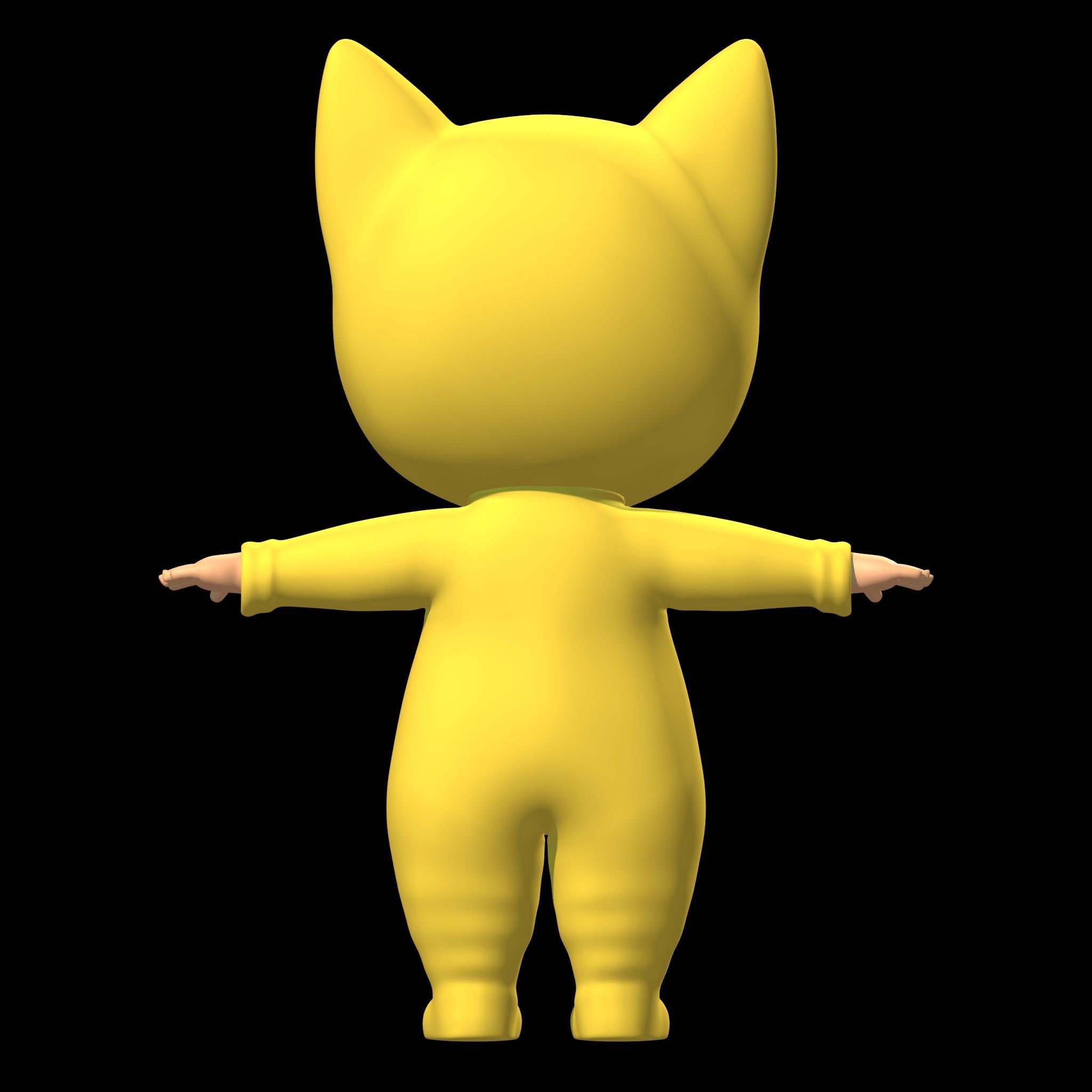Cartoon Baby Low-poly 3D model_6