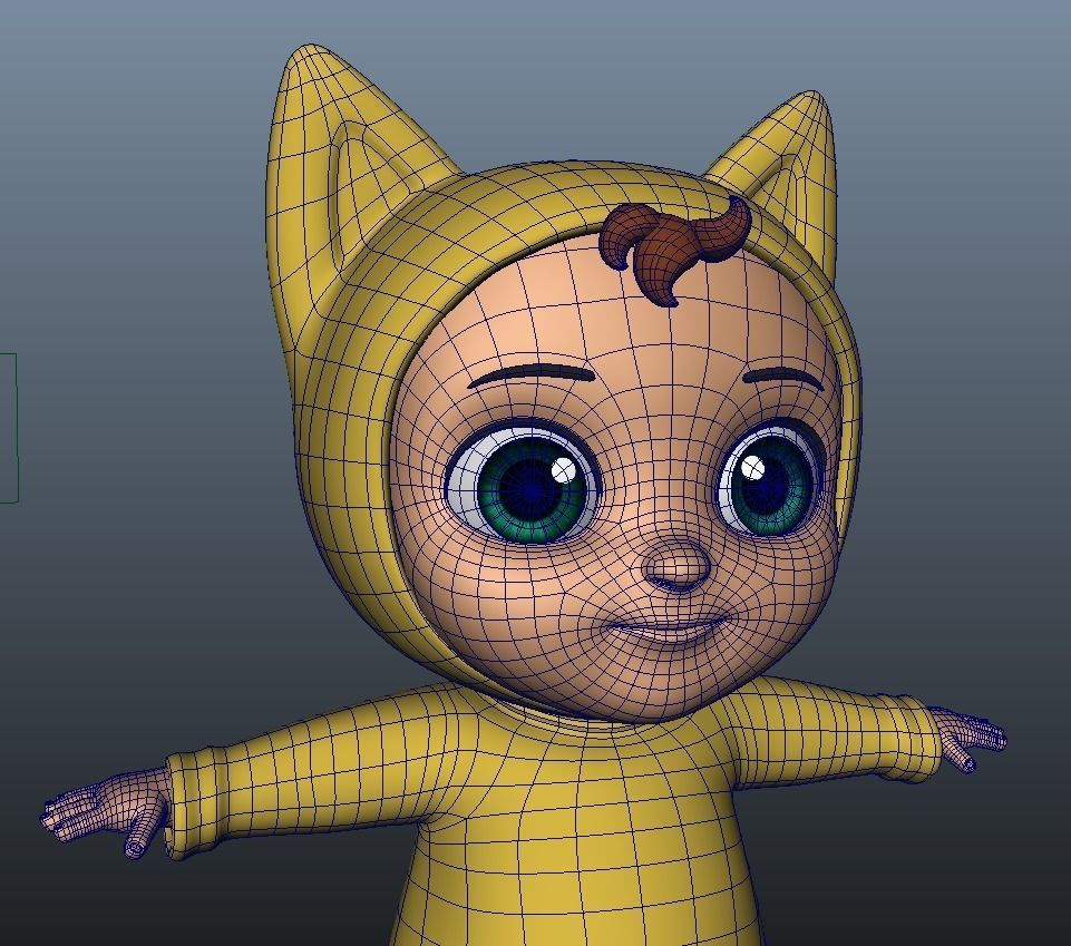 Cartoon Baby Low-poly 3D model_14