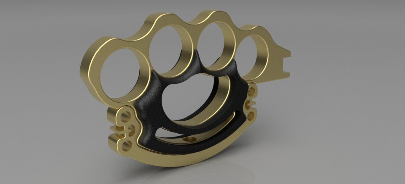 brass knuckles x slingshot 3D print model_2