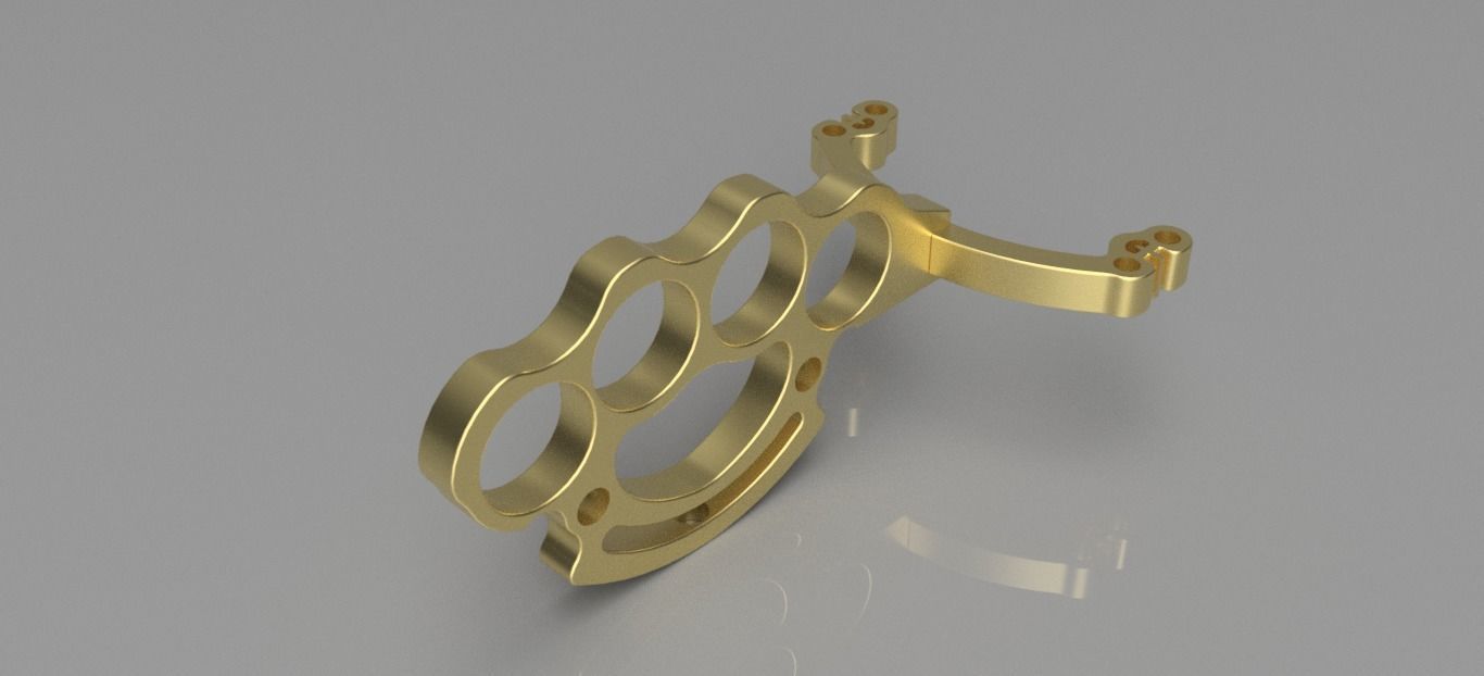 brass knuckles x slingshot 3D model 3D printable CGTrader