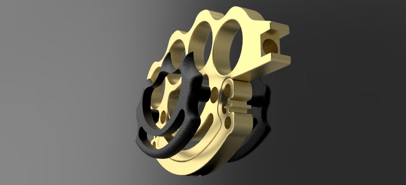 brass knuckles x slingshot 3D print model_4