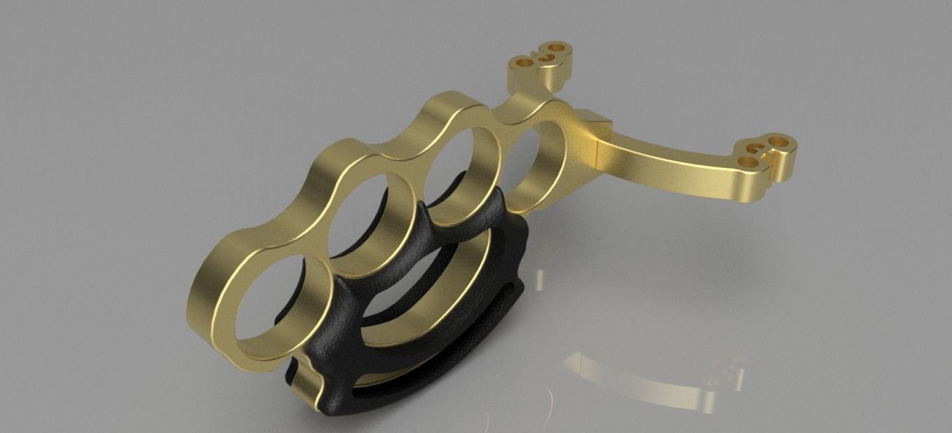 brass knuckles x slingshot 3D print model_1