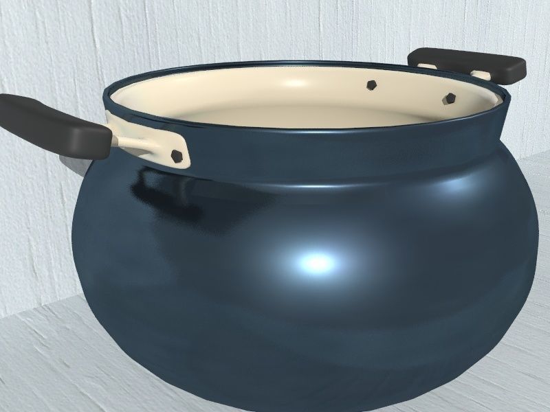 NONSTICK COOKING SET Low-poly 3D model_1