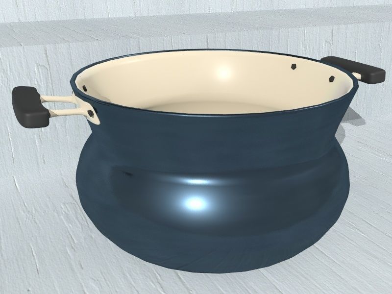 NONSTICK COOKING SET Low-poly 3D model_5
