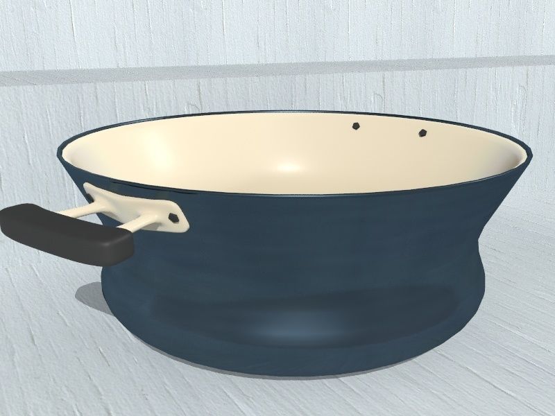 NONSTICK COOKING SET Low-poly 3D model_6