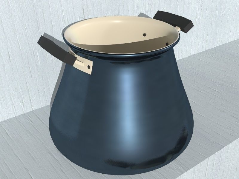 NONSTICK COOKING SET Low-poly 3D model_3