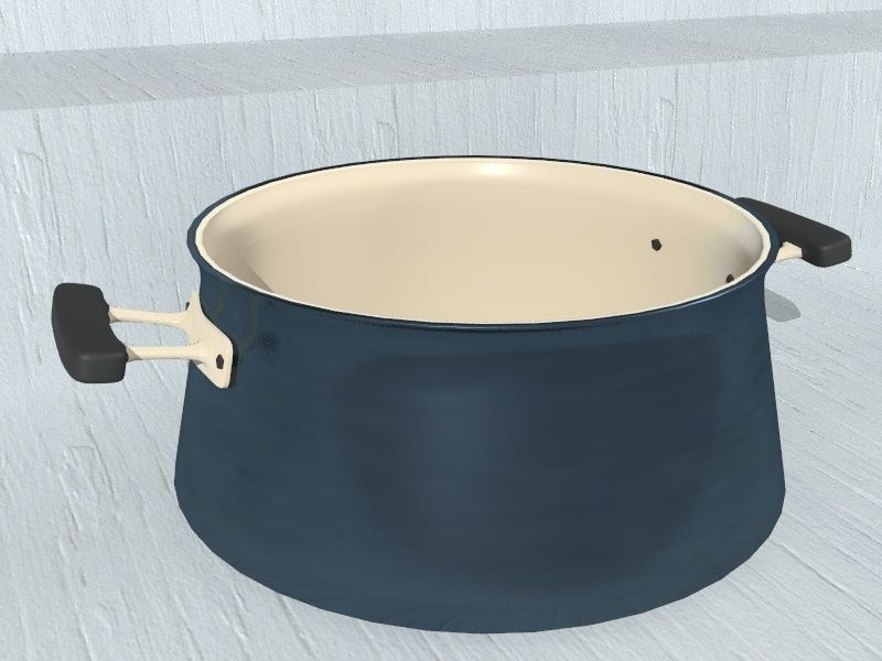 NONSTICK COOKING SET Low-poly 3D model_7