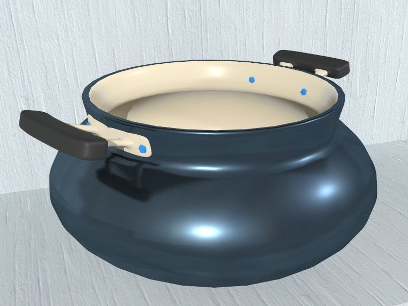 NONSTICK COOKING SET Low-poly 3D model_4