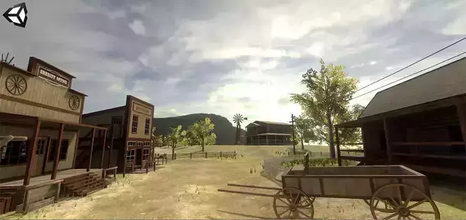 Wild Western Pack Unity3D Low-poly 3D model