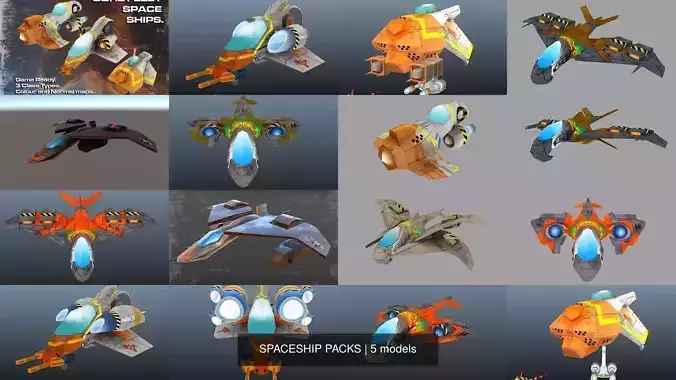 SPACESHIP PACKS 3D Model Collection