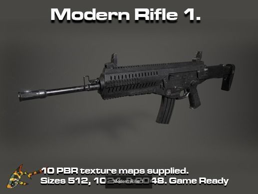 Modern Rifle Packs 3D Model Collection_1