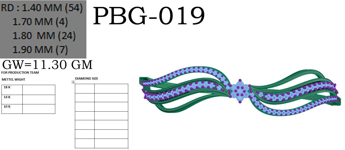 Women bracelet 3dm stl render detail 3D print model 3D print model_4