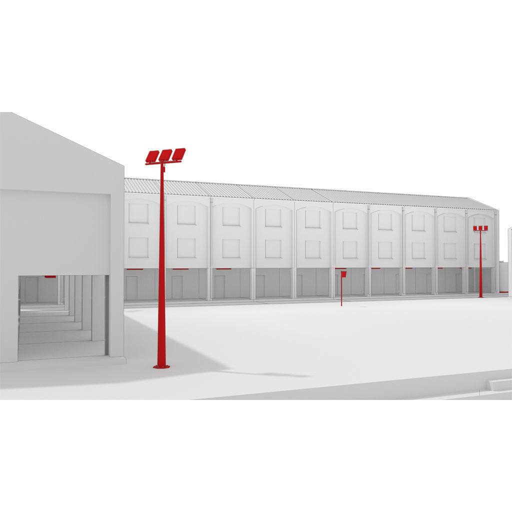 School building environment 3D model or public - untextured 3D model_5