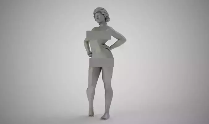 Woman Standing with Arms Akimbo