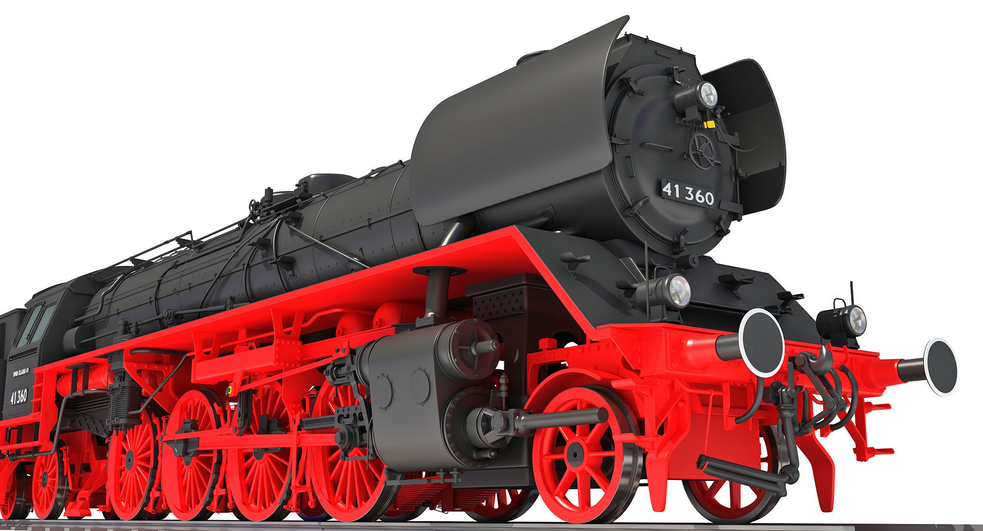 Steam Locomotive Train  3D model_14