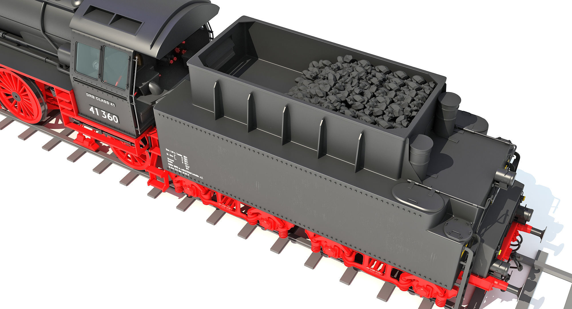 Steam Locomotive Train  3D model_16