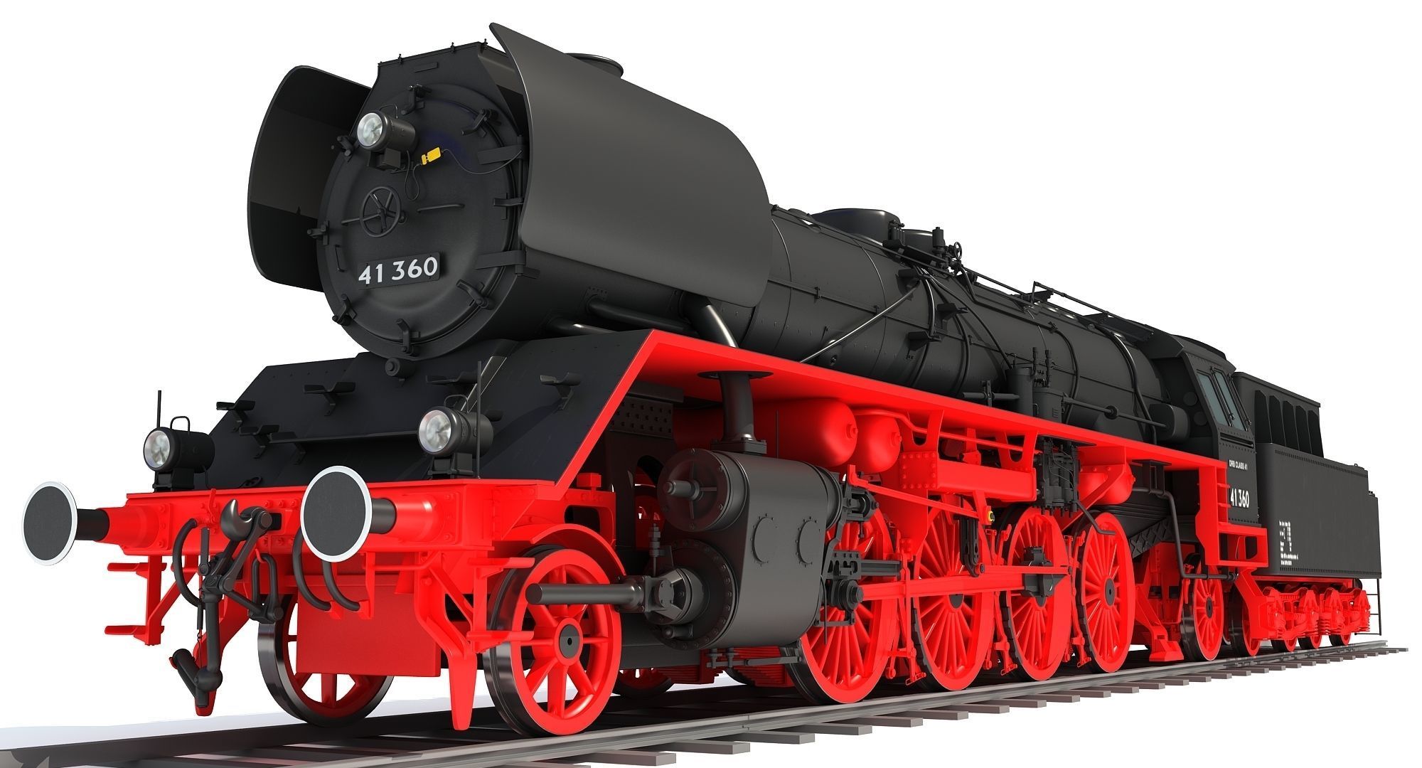 Steam Locomotive Train  3D model_12