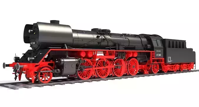 Steam Locomotive Train  3D model