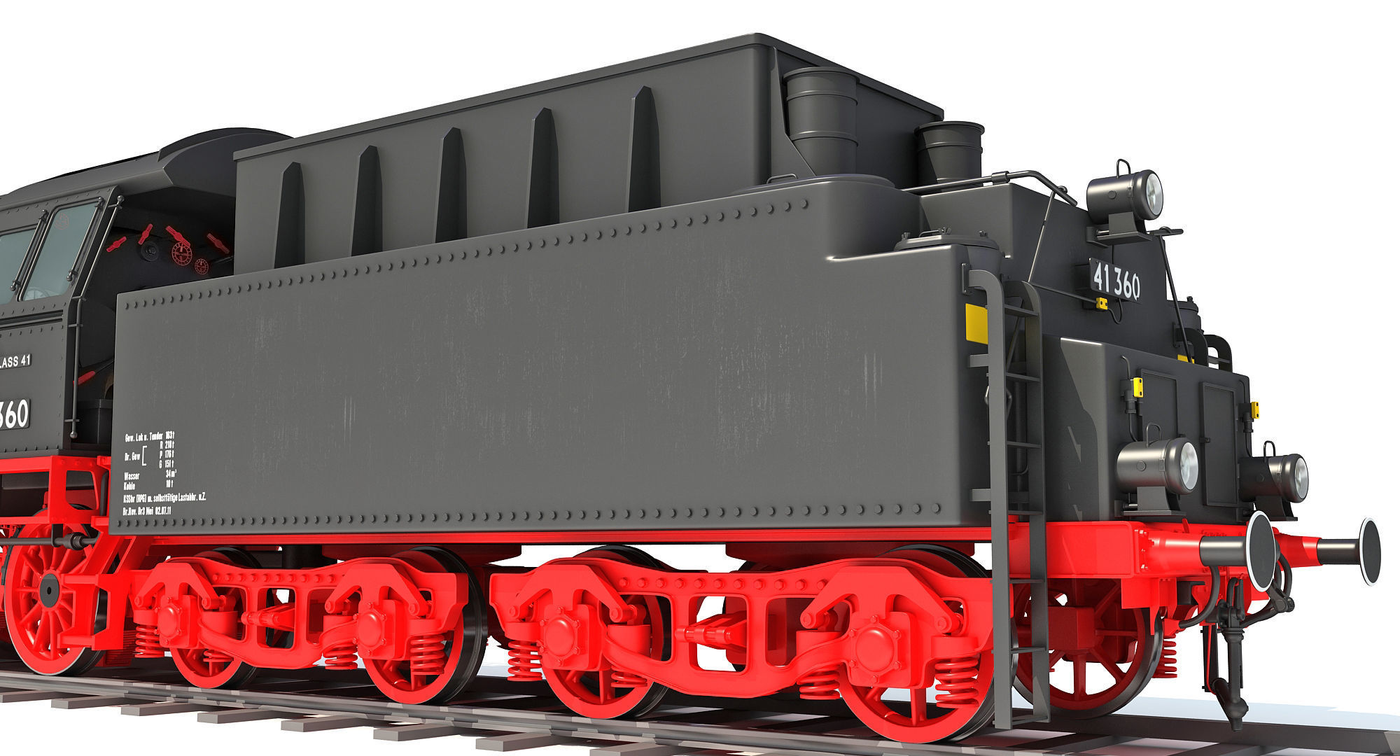 Steam Locomotive Train  3D model_15