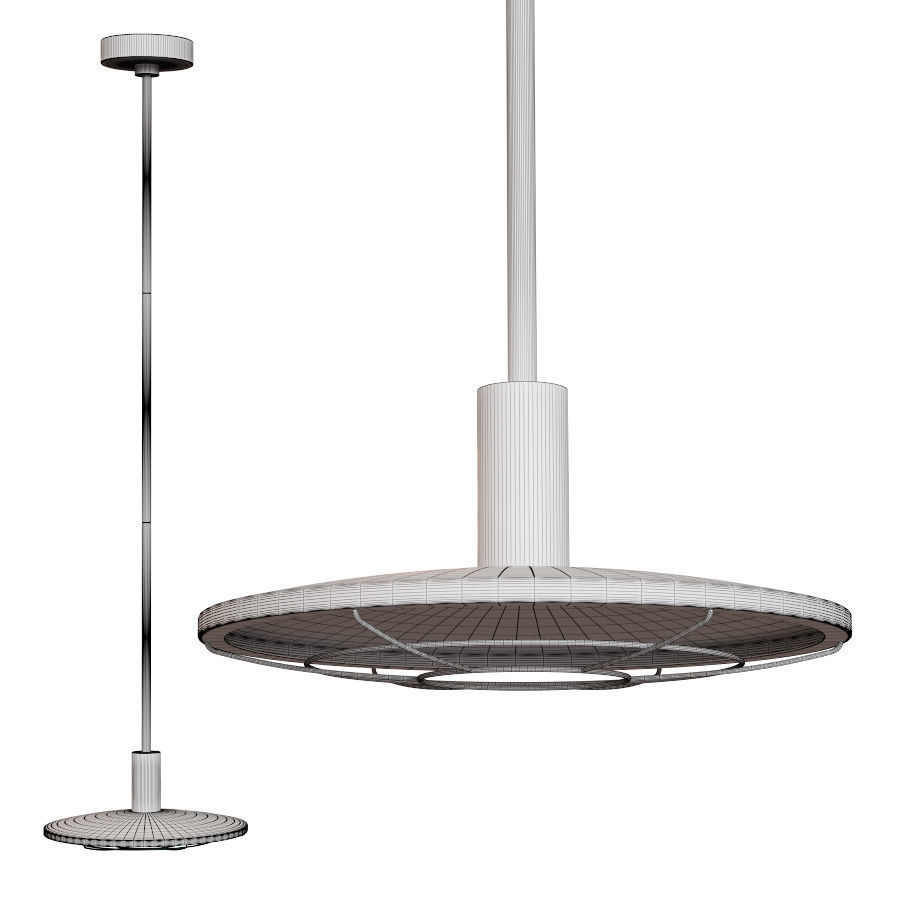 Restoration Hardware GRAHAM PENDANT 13 Black 3D model_1