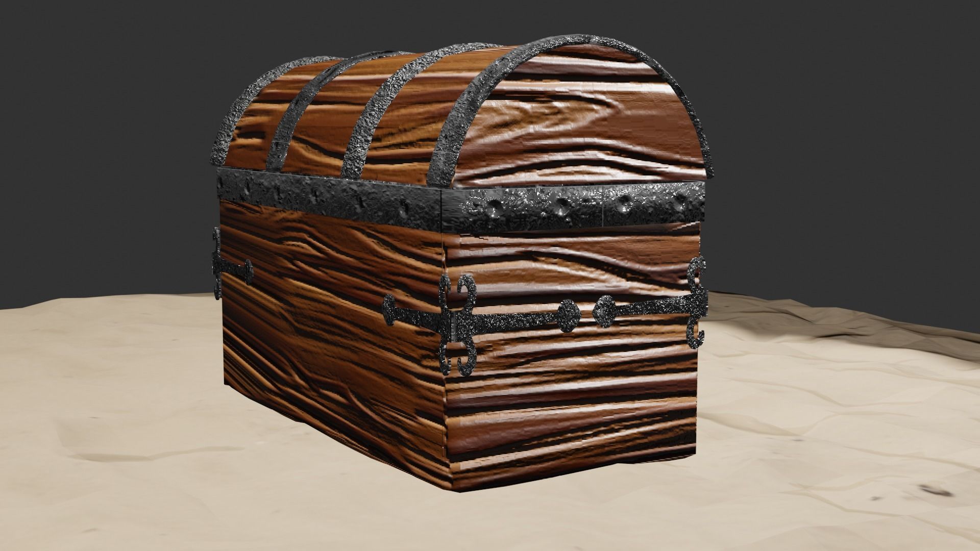 Wooden Treasure Chest 3D model | CGTrader