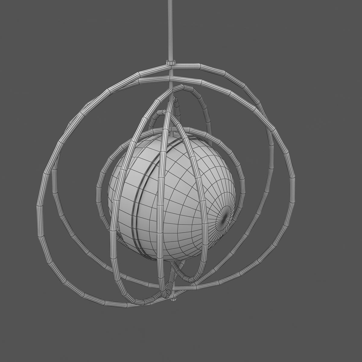 Chandelier gold and pendant light 3D model_4