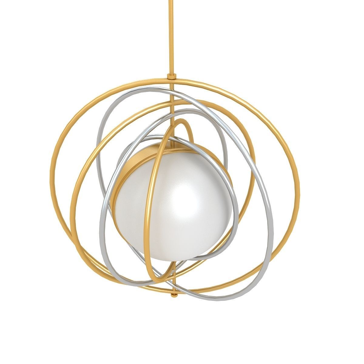 Chandelier gold and pendant light 3D model_1
